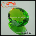 fashionable oval shape green jewelry making glass stone(GLOV-4x6-0016)